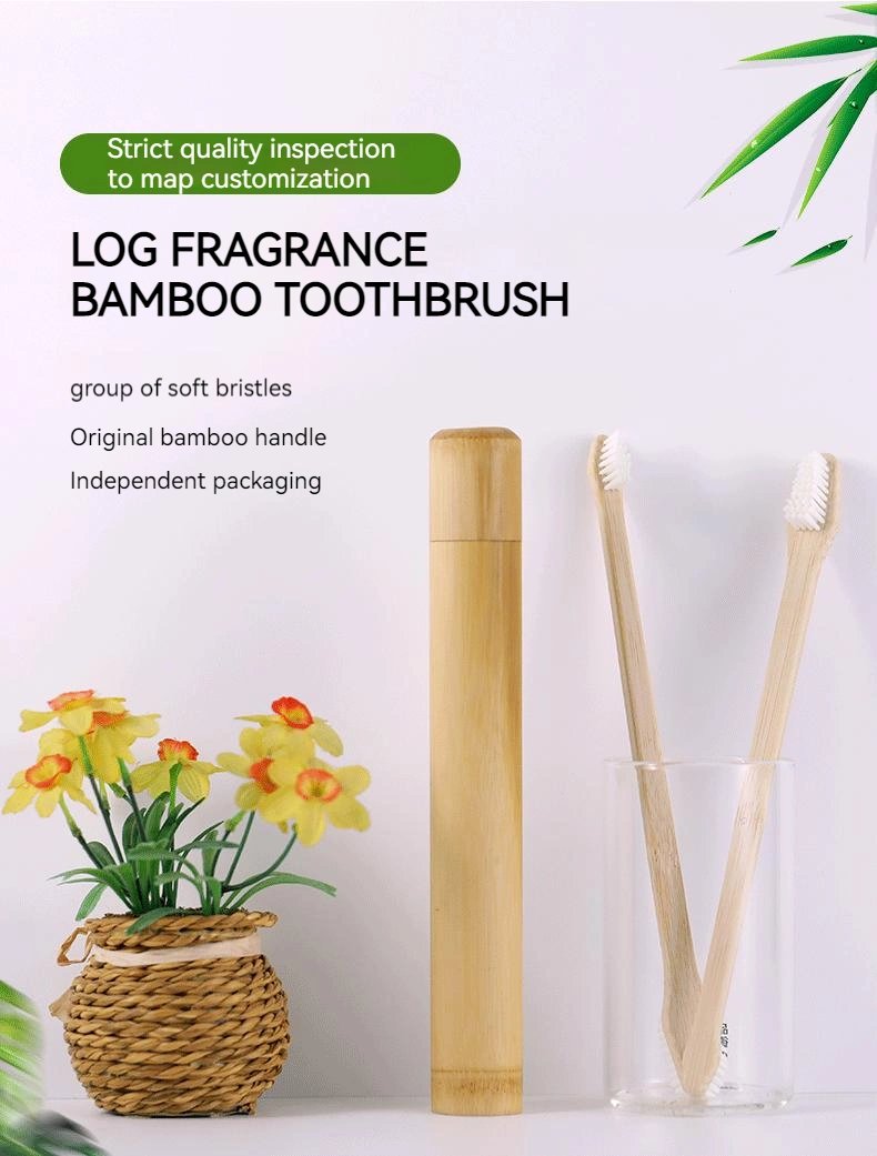 Small Dog & Cat Disposable Bamboo and Wood Toothbrush 360 Degree Deep Clean Oral Hygiene Pet Toothbrush